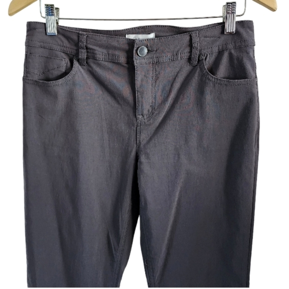 Reitmans petite dark gray stretch pants,straight legs,mid-raise,size 8 - Picture 2 of 9